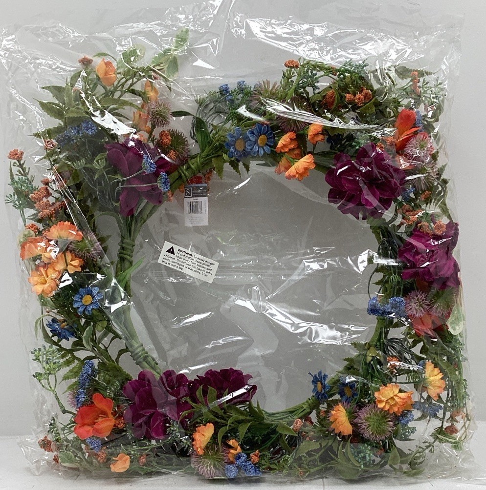 SULLIVANS 21″ Artificial Dahlia Mix Wreath