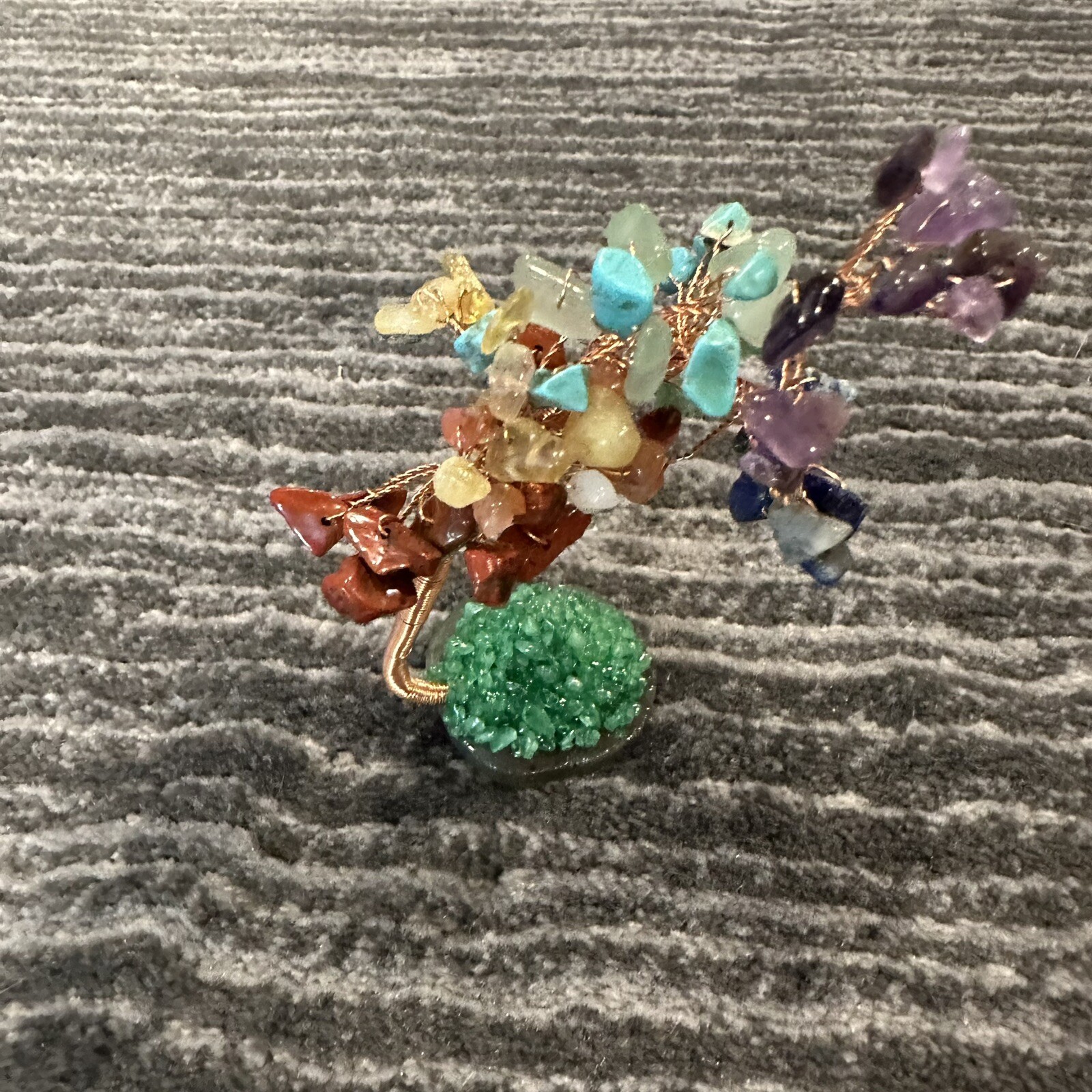 Crystal Tree 7 Chakra Healing Natural Gemstone Stone Base Copper Wire Handmade