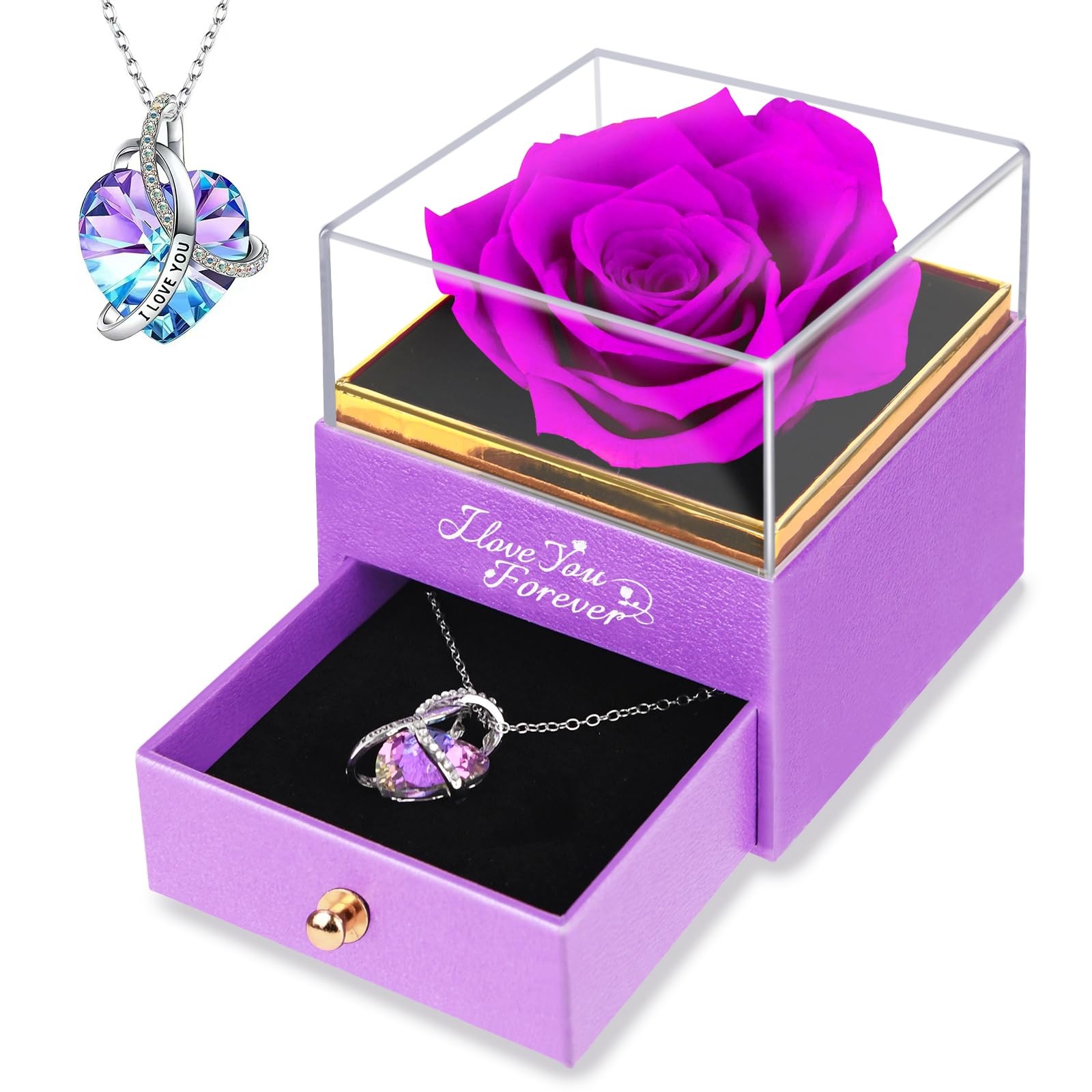 Preserved Rose Gifts for Women, Birthday Gifts for Girlfriend Grandma Mom Wife