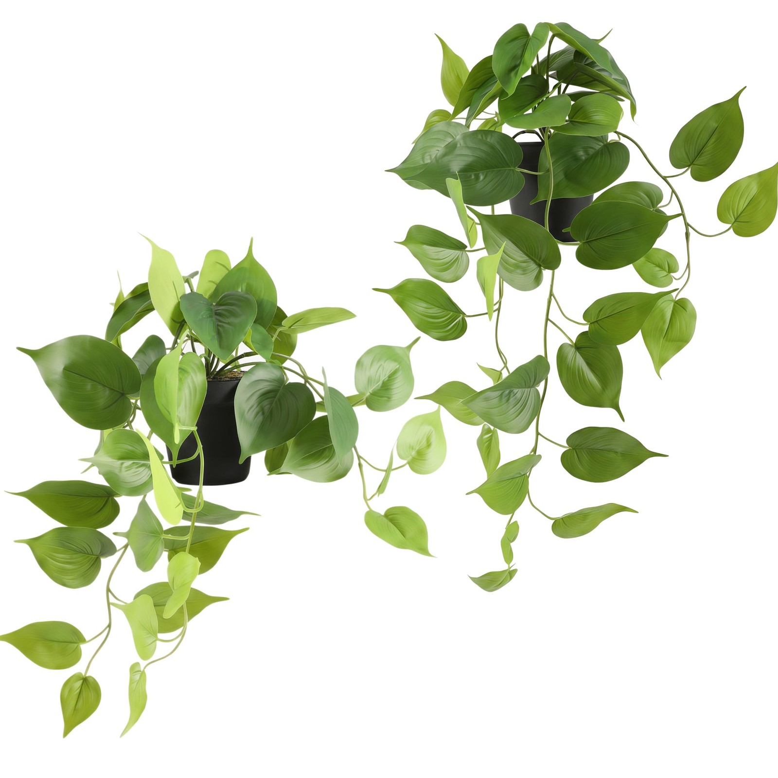 Artificial Pothos Hanging Plants 2 Pack 65cm Vines with Pots – Indoor Decor