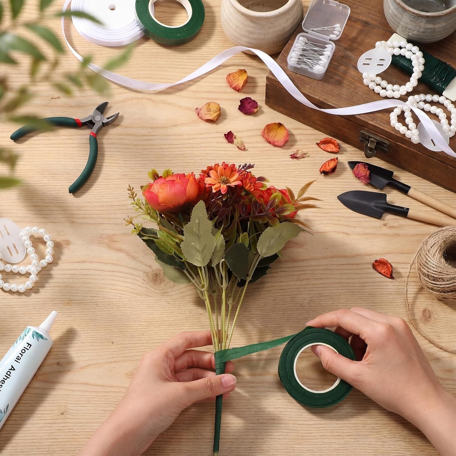 All-in-One Floral Craft Set: Glue, Wire, and Accessories for DIY Masterpieces