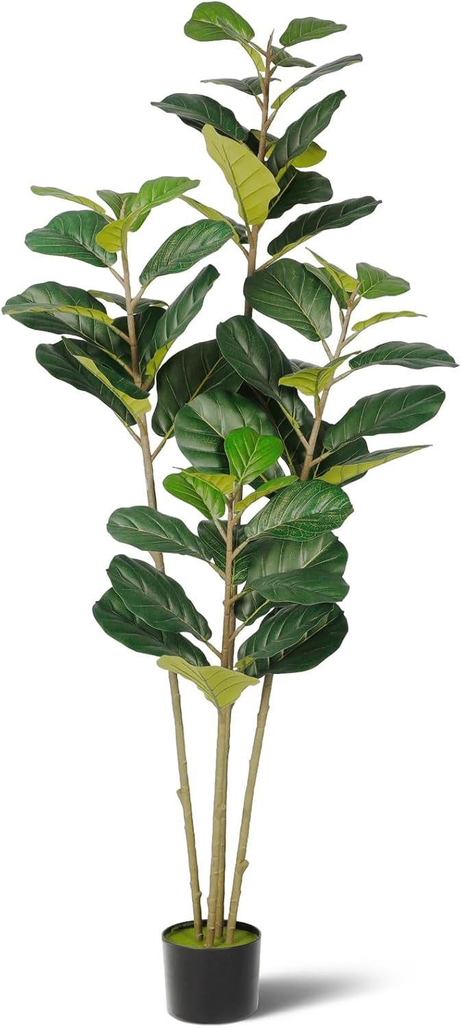 5FT Artificial Tree Dracaena Plant in Decorative Pot-Realistic Fake Plant Indoor