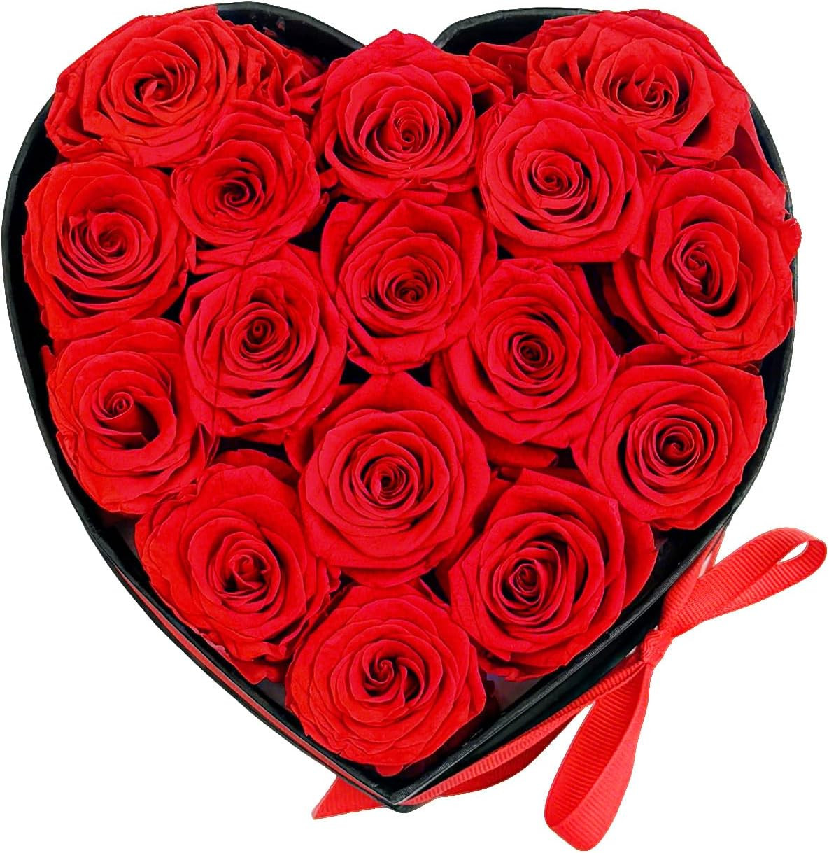 Preserved Roses Heart Shape Box Valentines Day Gifts for Her Mothers Day