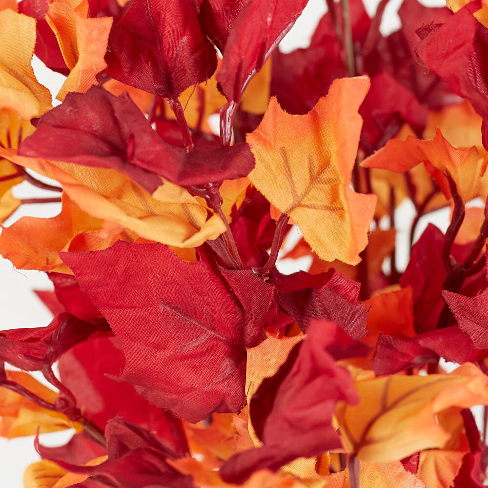 Set of 4 Artificial Autumn Colored Leaf 15″ Spray Bushes