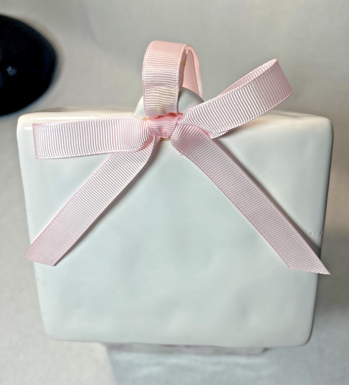 Ceramic White With Pink and Purple Flowered Birdhouse from Hobby Lobby