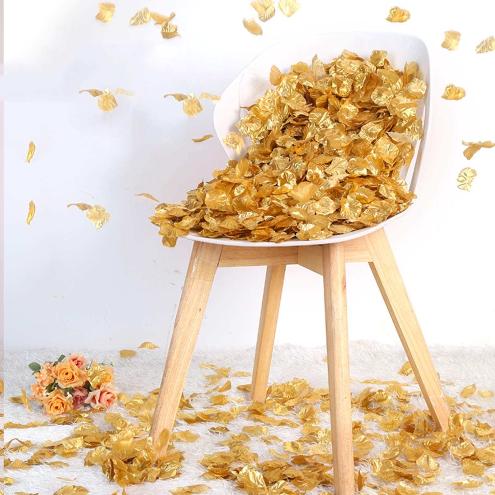 1000 PCS Gold Artificial Silk Rose Petals Decoration Wedding Party Confetti