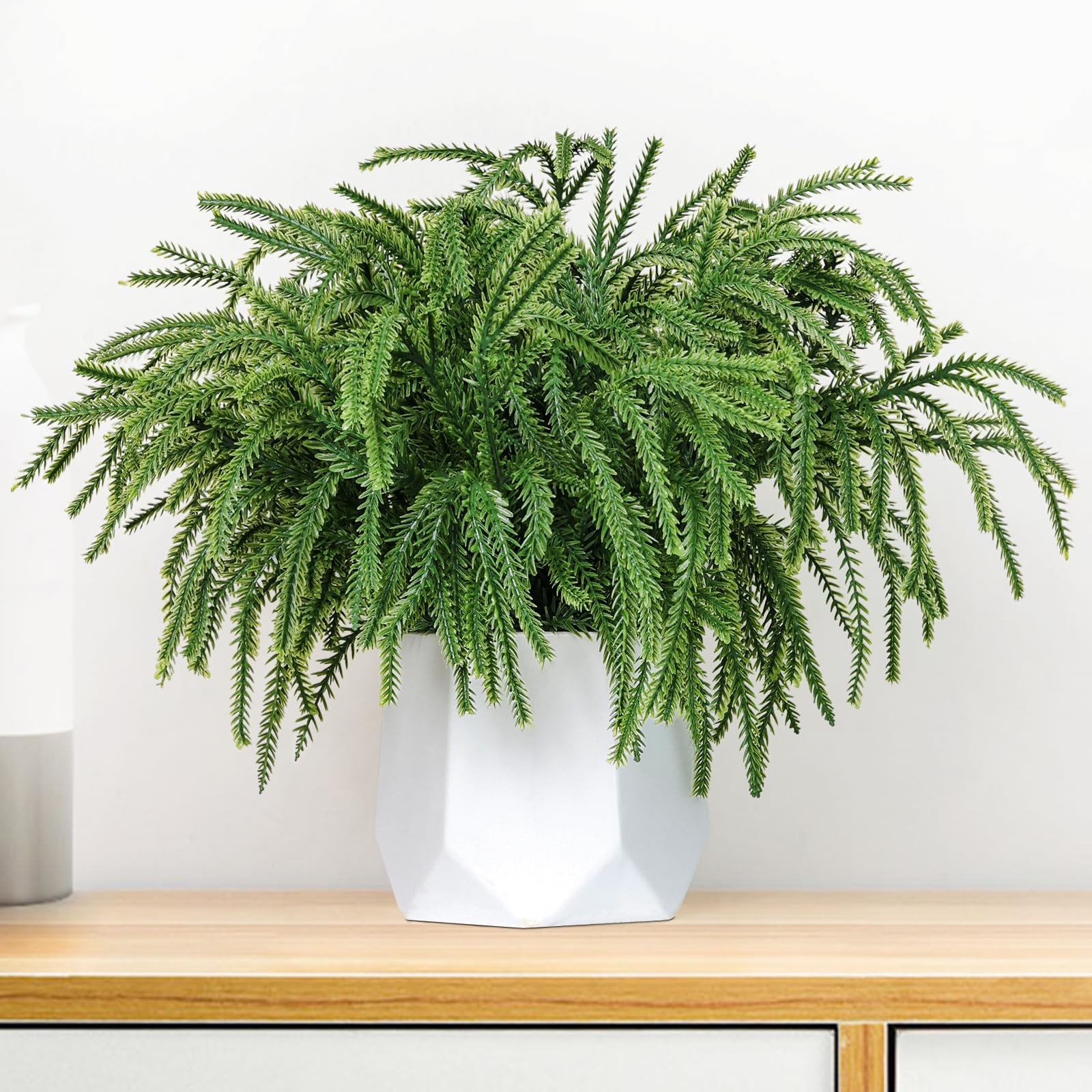 Real Touch Christmas Norfolk Pine Branches -18″ Artificial Pine Branches Gree…