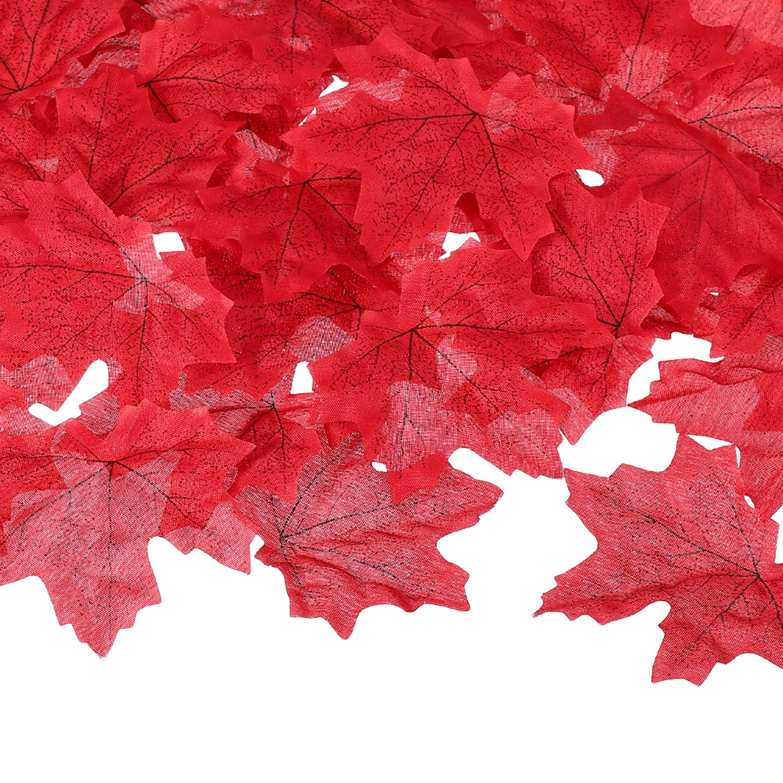 400Pcs Fall Leaves 3.3 Inch Colored Mixed Fake Leaf, Wine Red