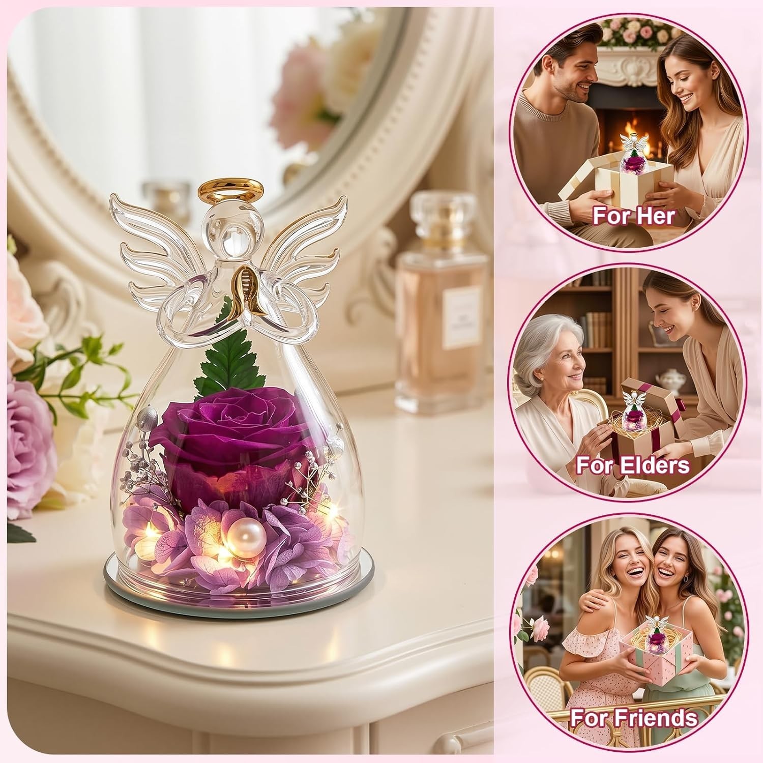 Preserved Rose Birthday Gifts for Mom Women, Forever Fresh Flowers for Delive…