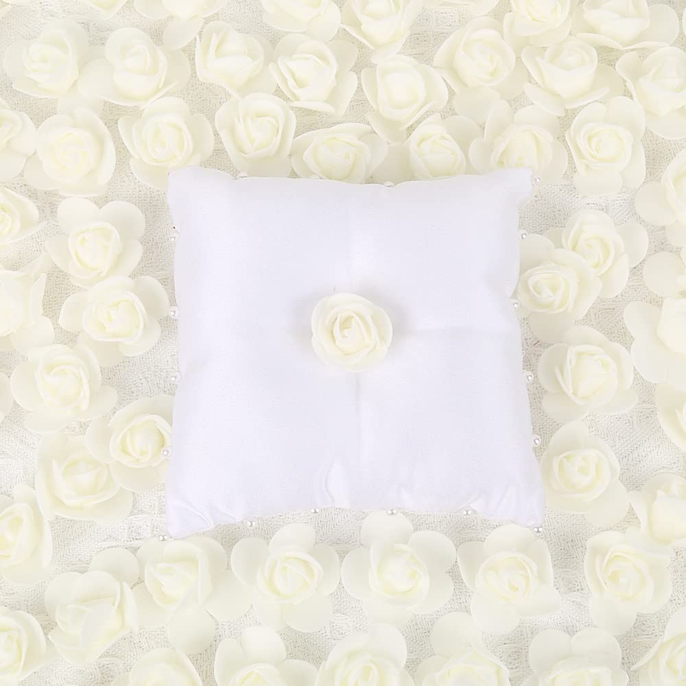 Ivory Mini Foam Rose Heads 500 PCS Artificial Flowers for DIY Crafts Bouquets