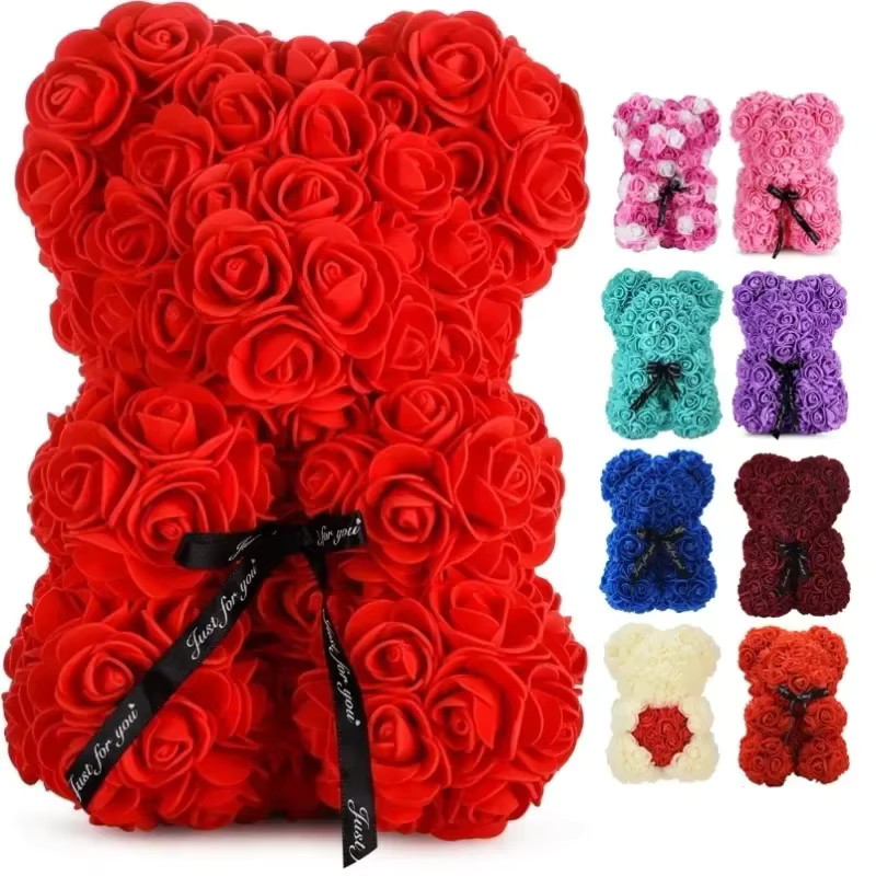 Wedding Teddy Rose Bear 520 Roses for Girlfriend Valentines Gifts