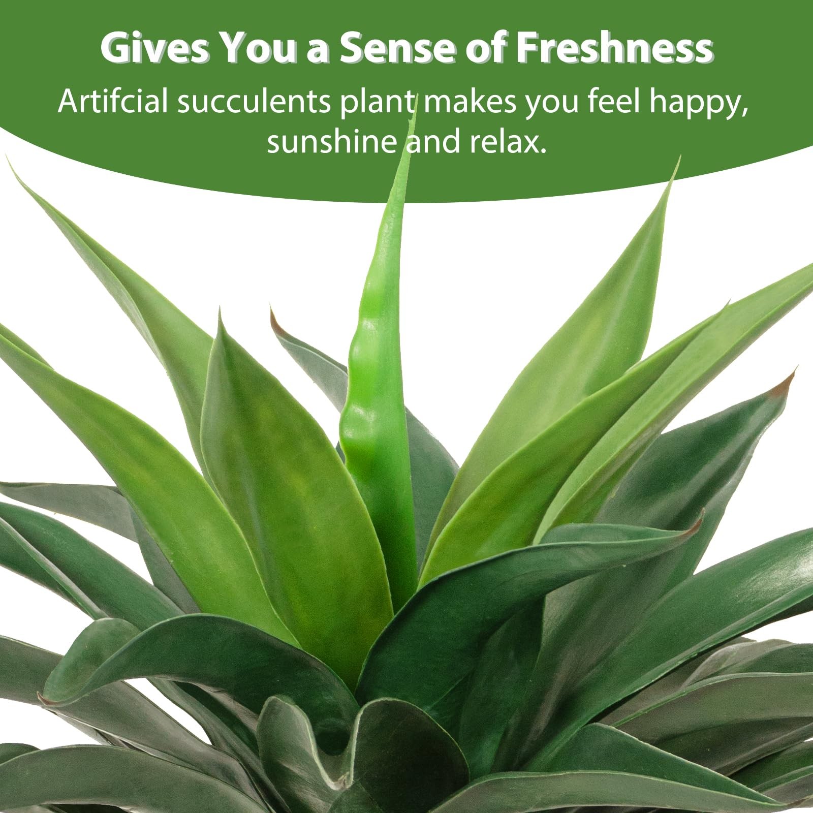Keeplush Artificial Agave Plant 2ft – 24″ Large Fake Aloe Vera Plants Indoor …