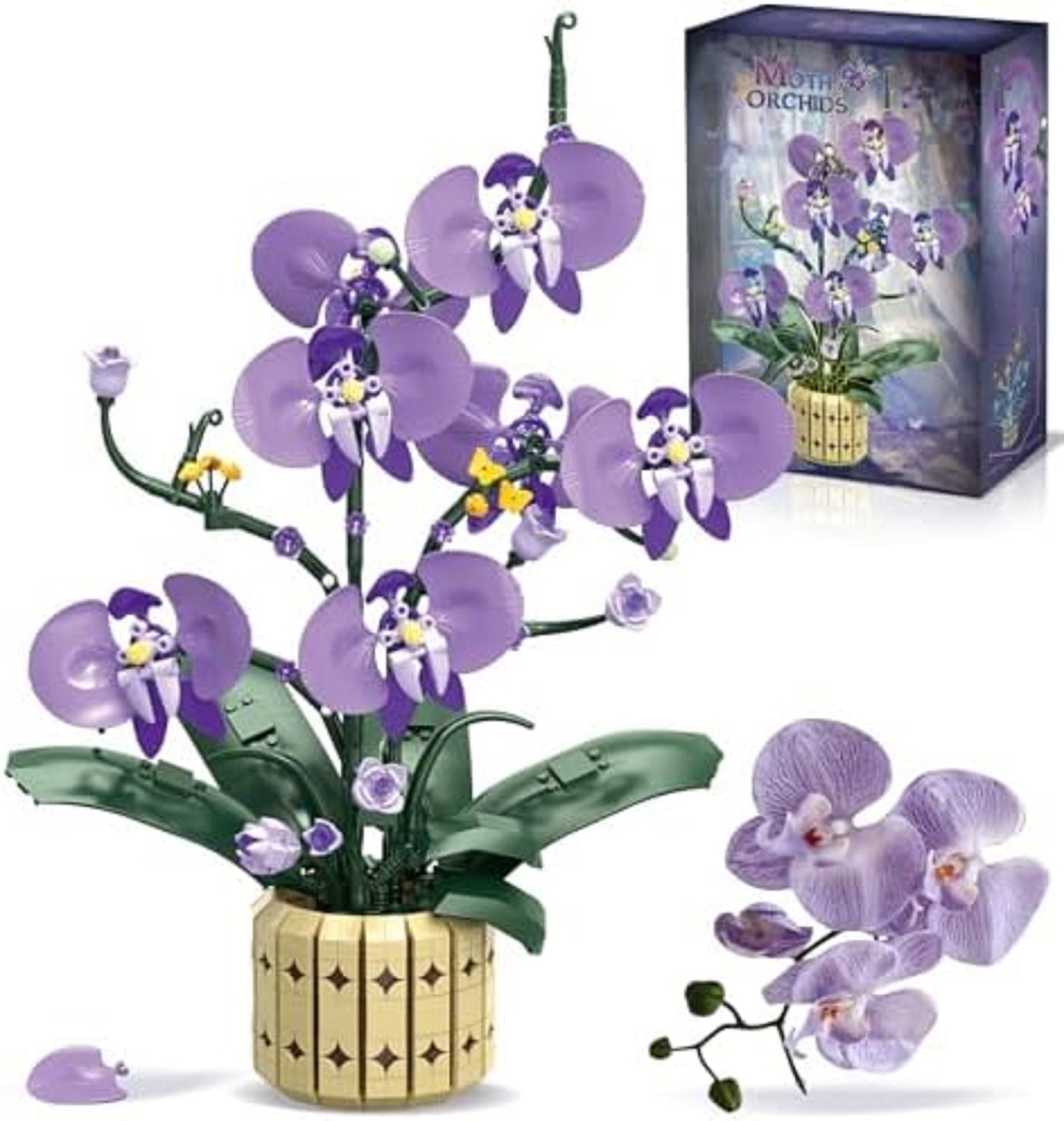 Botanicals Orchid Flower Kit, Flower Pot Set, Compatible with B0G1TBotanical Col