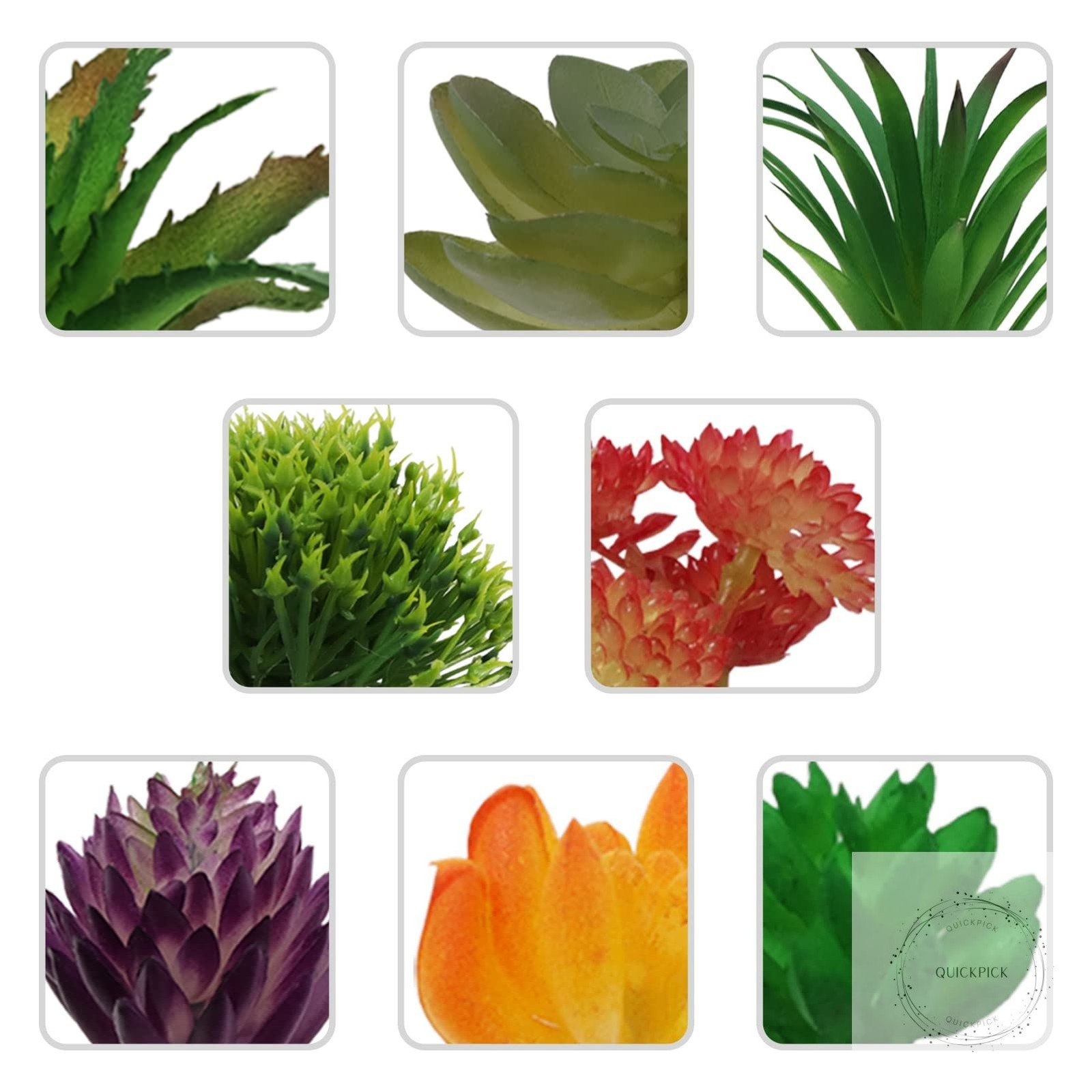 Artificial Succulents Plants, 16pcs Colorful Fake Succulents, Mini Artificial Su