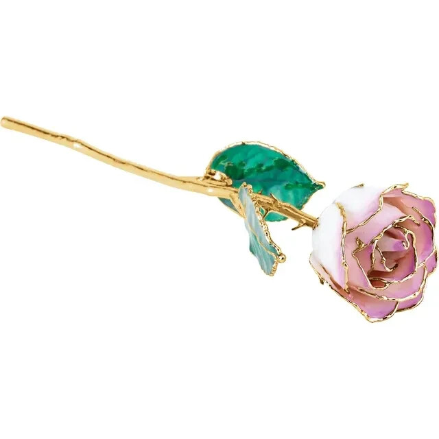 Genuine 24K Gold Pink Rose