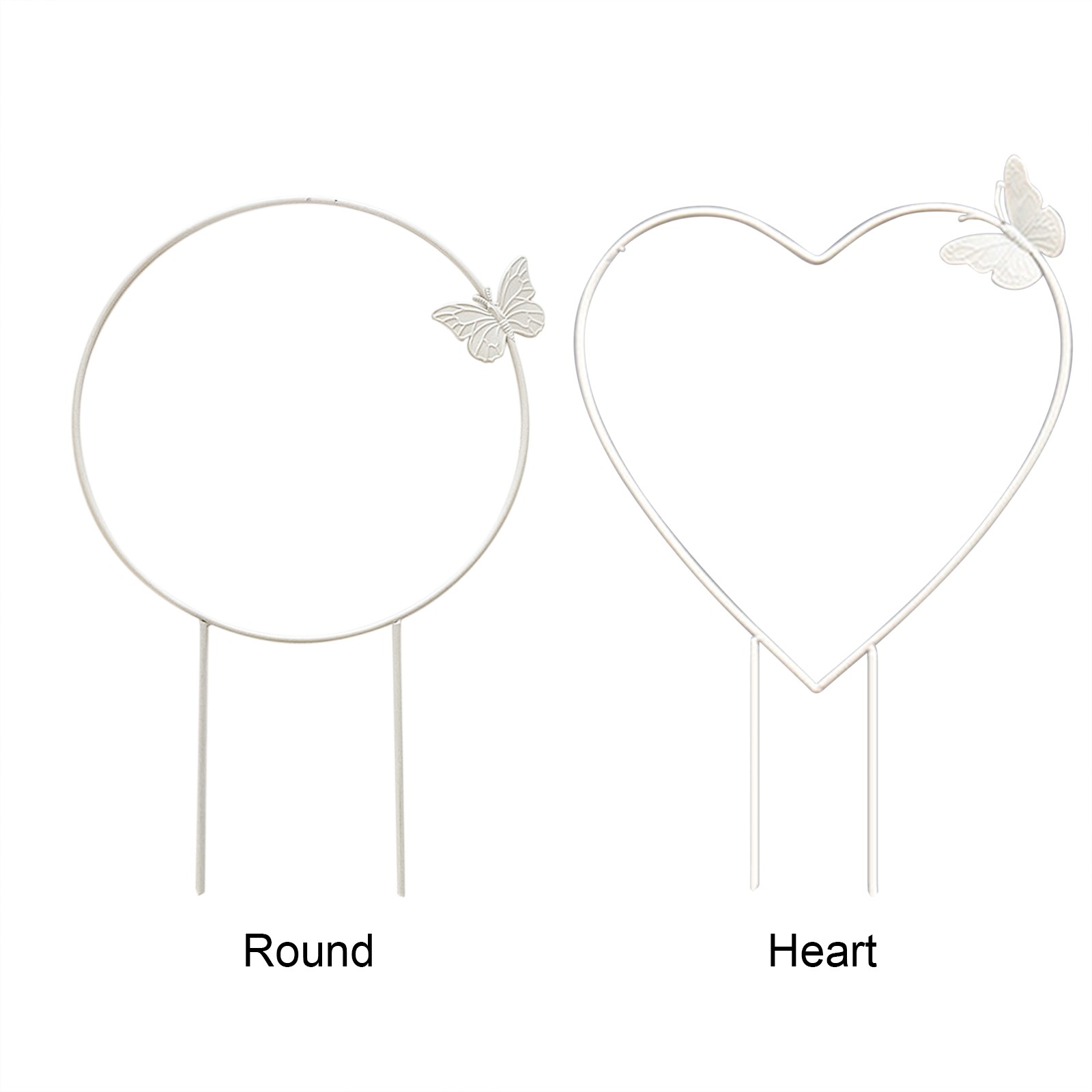 White Heart Plant Support 28x31cm