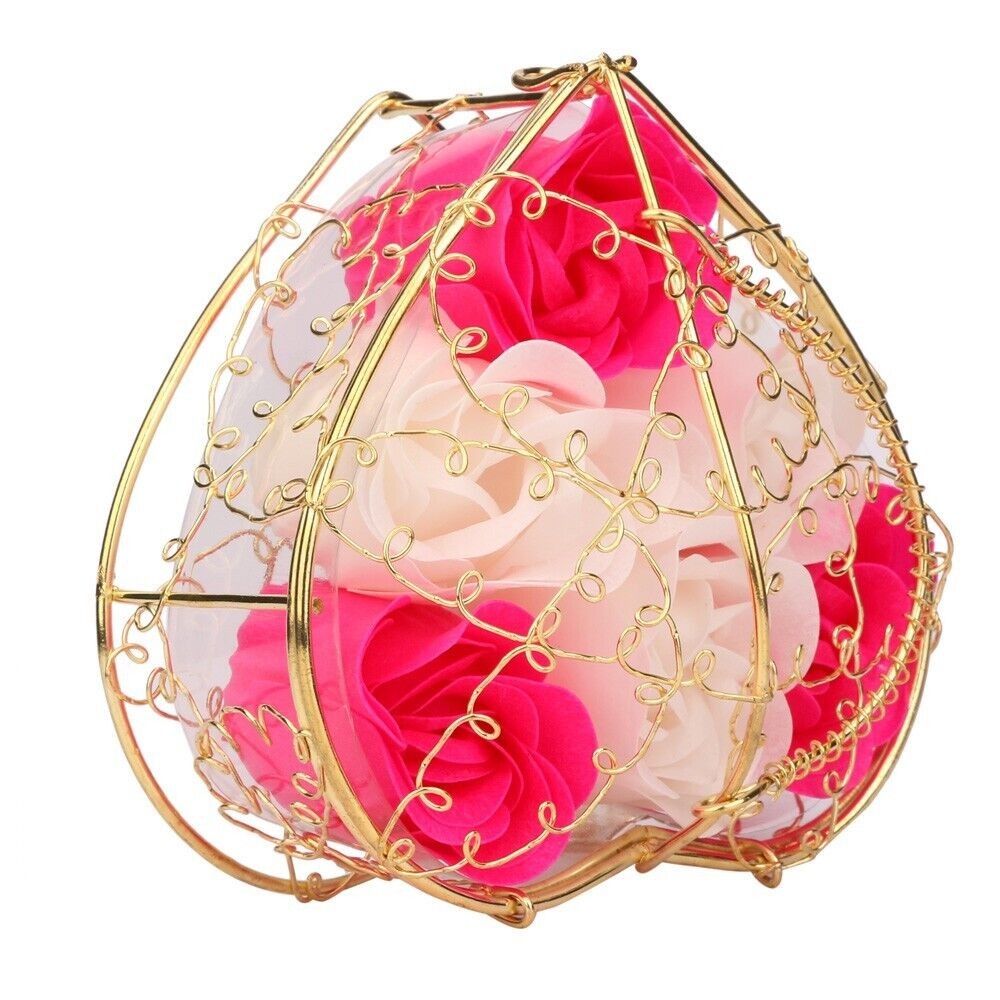 Heart Scented Petal Rose Soap Flower Wedding Valentines Day Gift Box 2 Packs