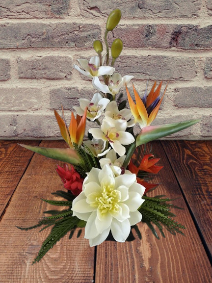 Artificial Tropical table centerpiece