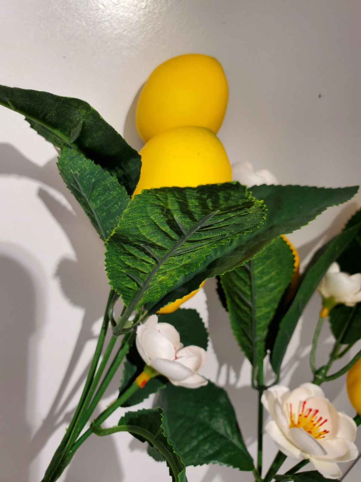 2 Ashland Summer Faux Yellow Lemon Stems And White Flowers