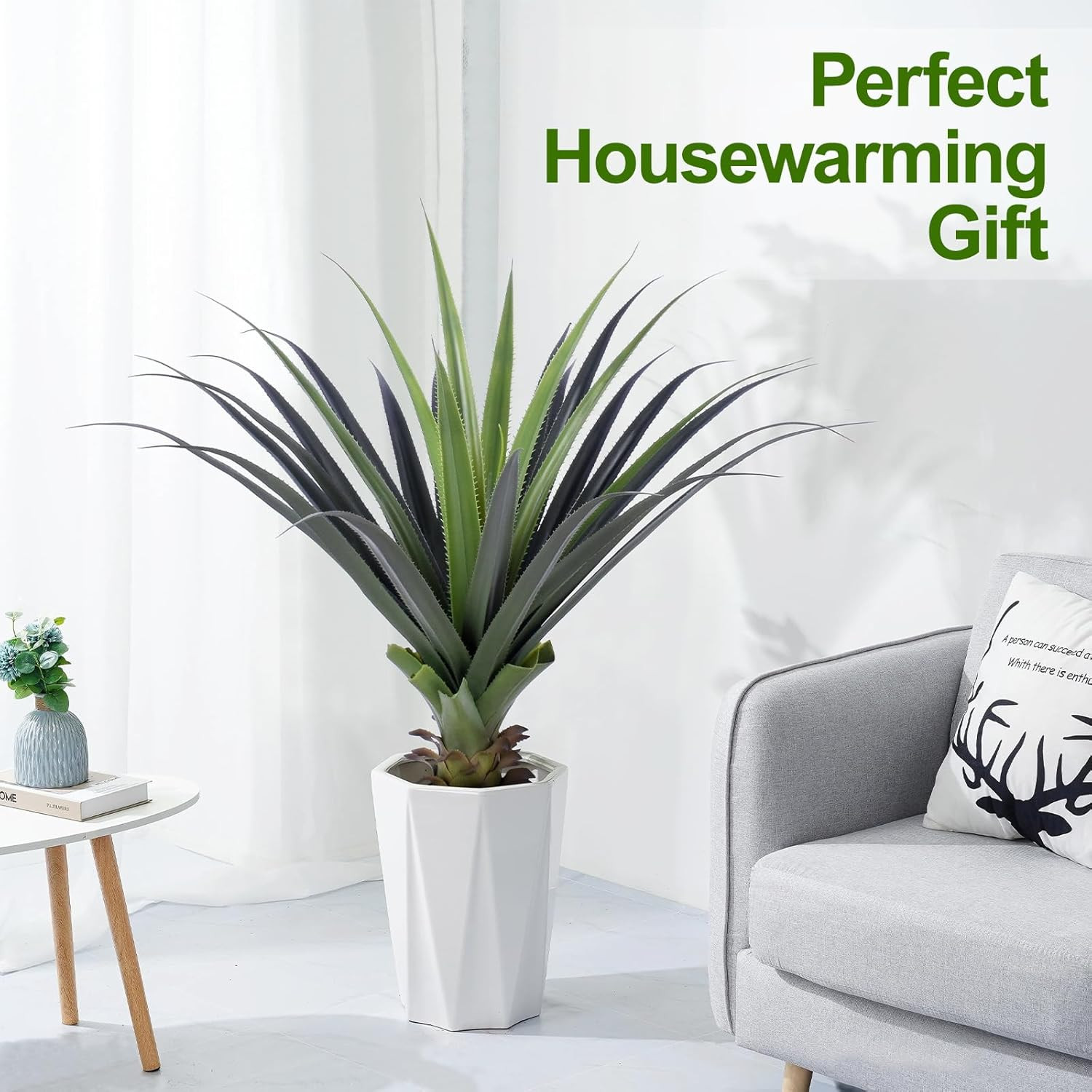 3Ft Faux Spiked Agave Plant – Perfect Indoor/Outdoor Decor for Home & Office