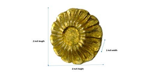 Flower Door Design Navratri Brass Finish Handicraft 5.08Cm Diwali