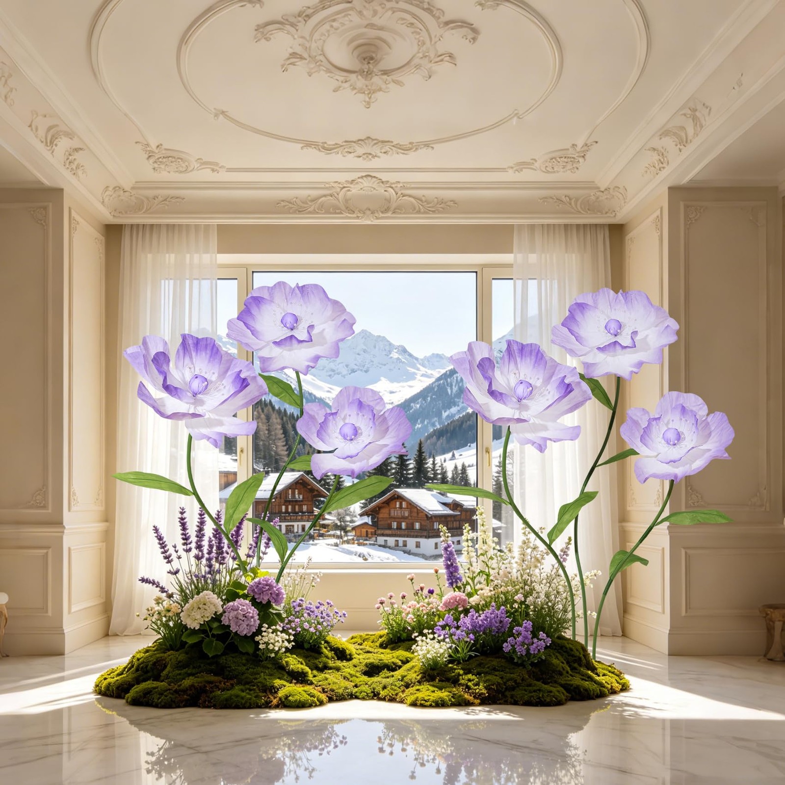 Giant Flowers for Decoration with Stand 69″ Giant Artificial Flowers for Part…