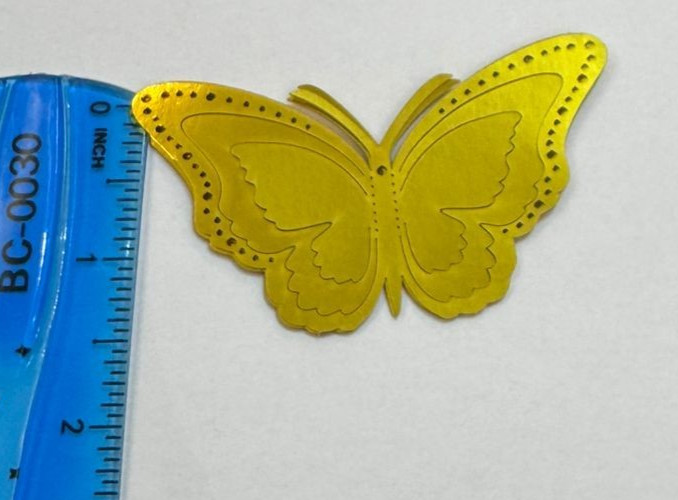 3D gold butterfly wall decoration for parties and home decor, set of 12 pieces.