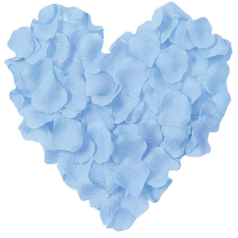 1000 PCS Light Blue Artificial Silk Rose Petals Flower Decoration Wedding Party