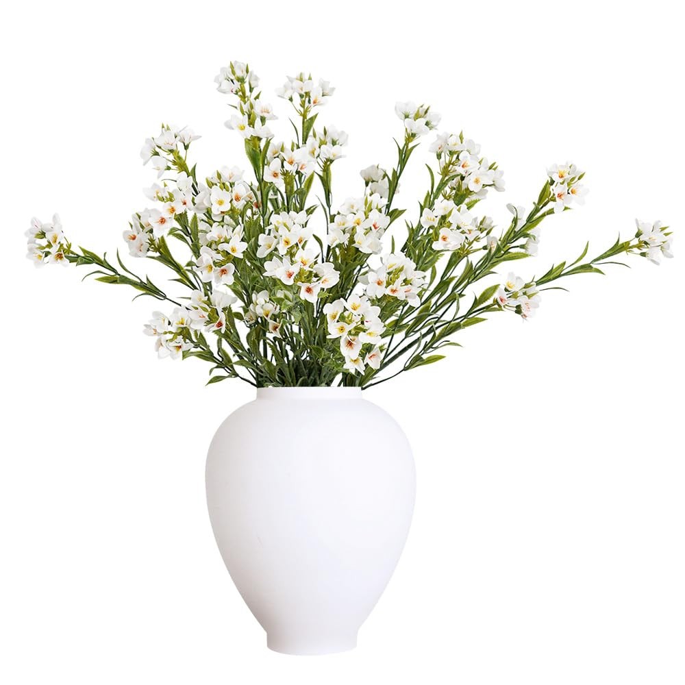 White Wintersweet Artificial Fake Flowers For Vase Wedding Decor 32 In 3 PCS