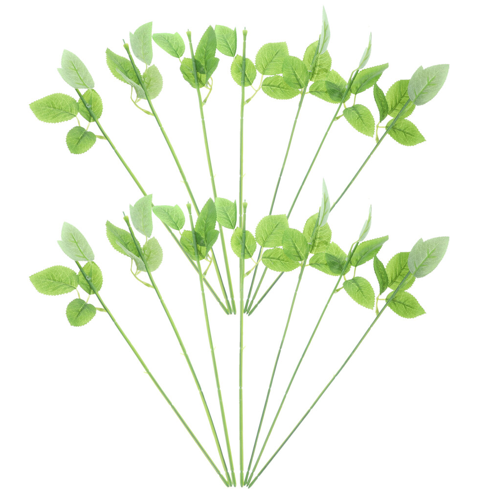 30 Pcs Rose Stems for Crafts Bouquet Holder Festival Flowers Love Bride