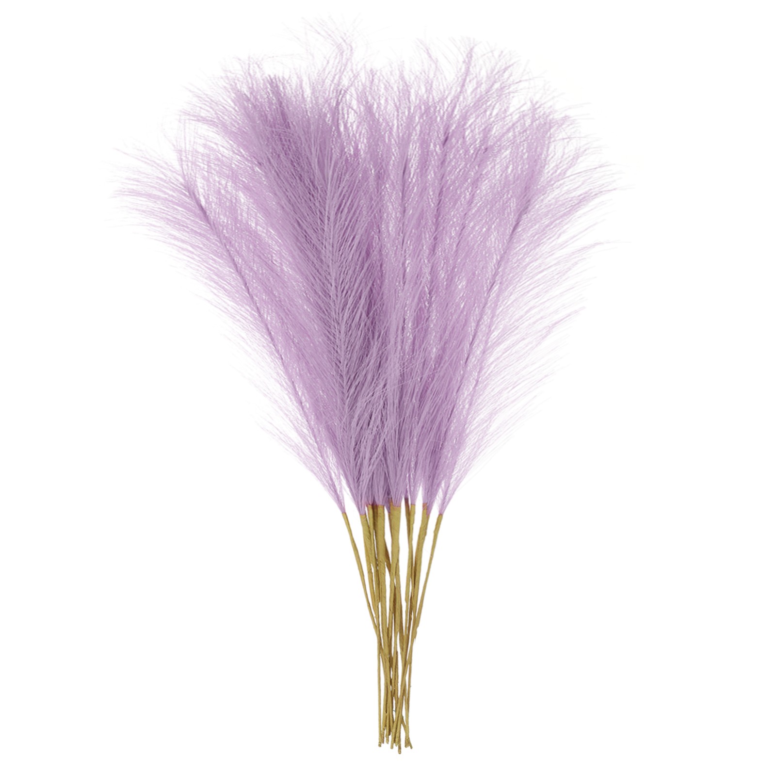 16pcs Faux Pampas Grass 21 Inch Artificial Pampas Grass for Light Purple
