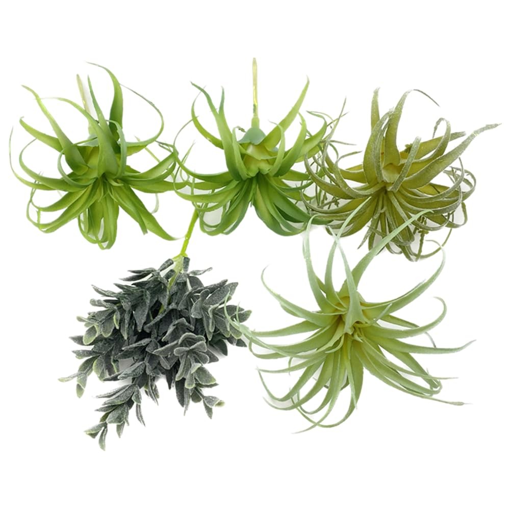 POANTA Assorted Artificial Succulents Air Plants Unpotted Realistic Set 5 PCS