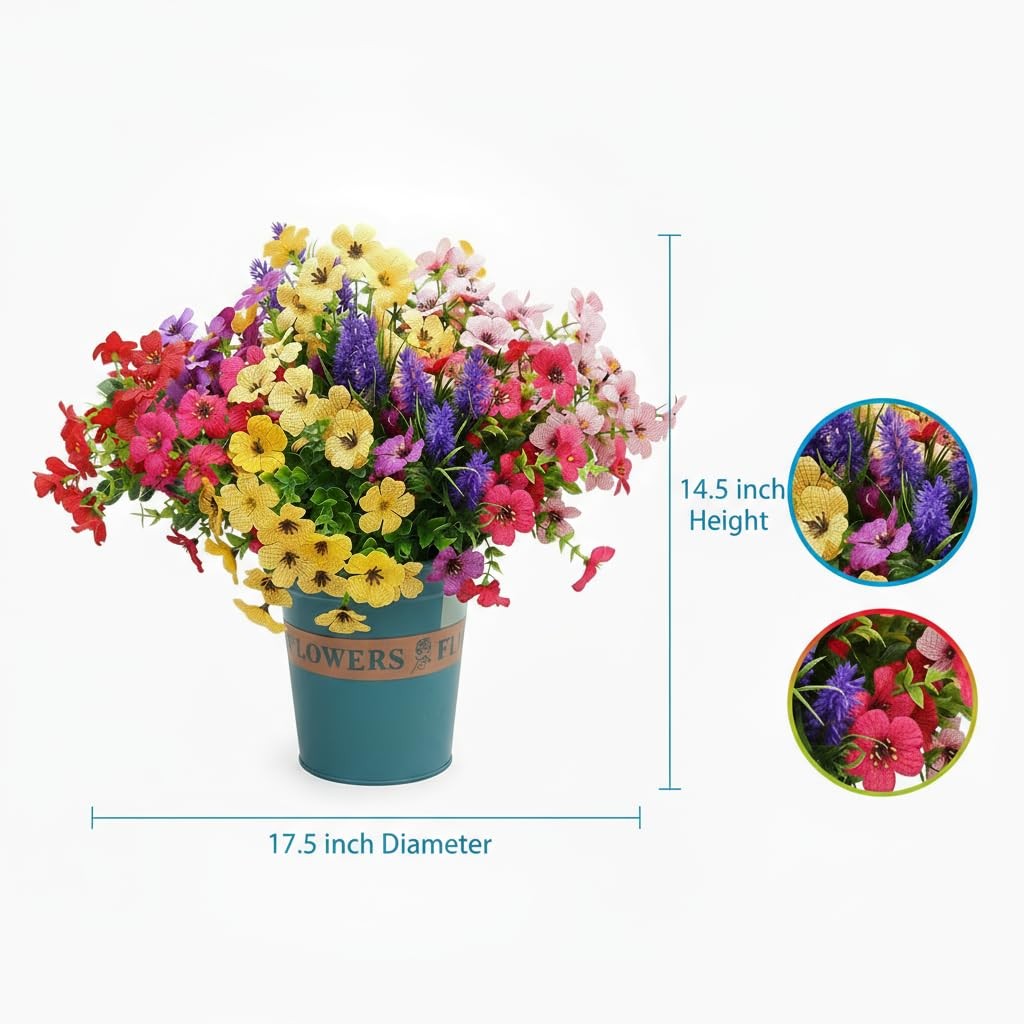 Artificial Flowers for Outdoor/Indoor, Garden, Patio, Front Porch Decor Yard …