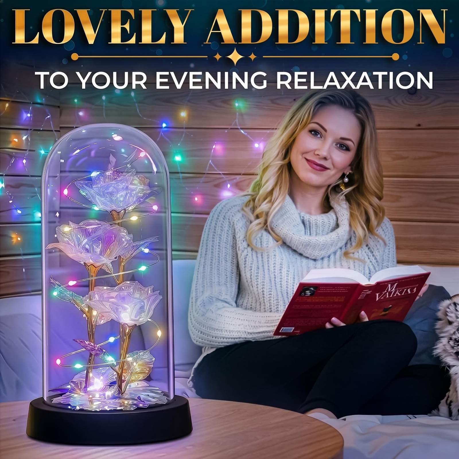 LED Light Up Rose in Glass Dome in Gift Box — Gifts for Mom, Grandma, Wife & …