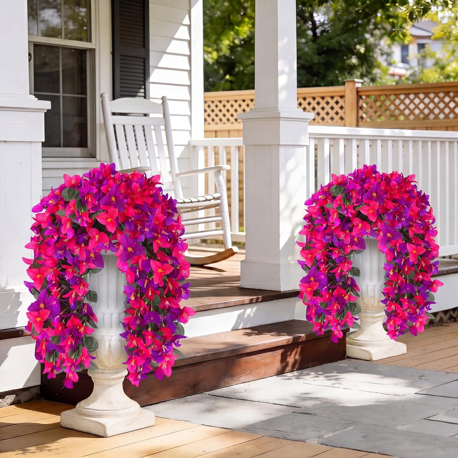 Artificial Bougainvillea Flowers Fake Hanging Flowers Plants for Outdoor Outs…
