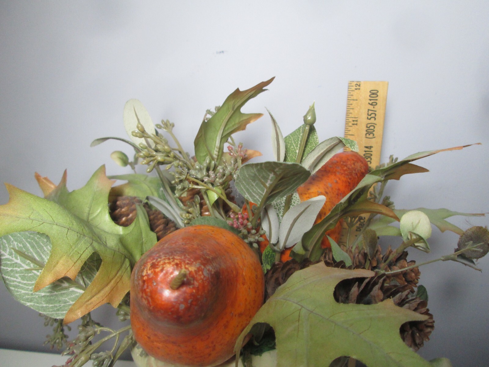 Fruit Topiary Arrangement In Urn Pedestal Planter Bought @ Bombay Company – 12″H