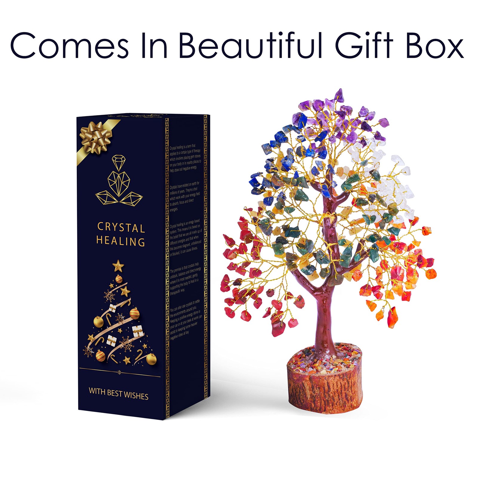 7 Chakra Tree of Life Crystals Healing Stones Positive Energy Home Decor Gifts