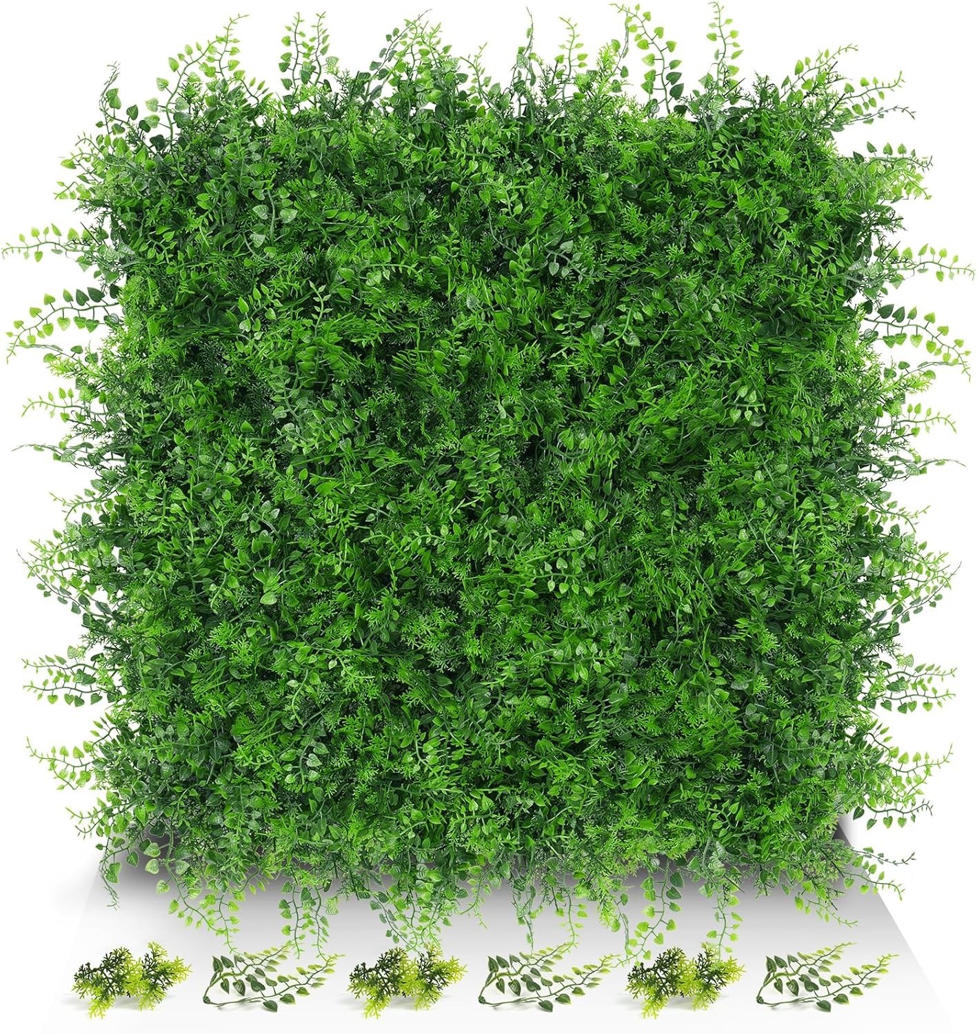 20″x20″ 12pcs Grass Wall Panels, Artificial Fern Grass Backdrop w/ UV Protection