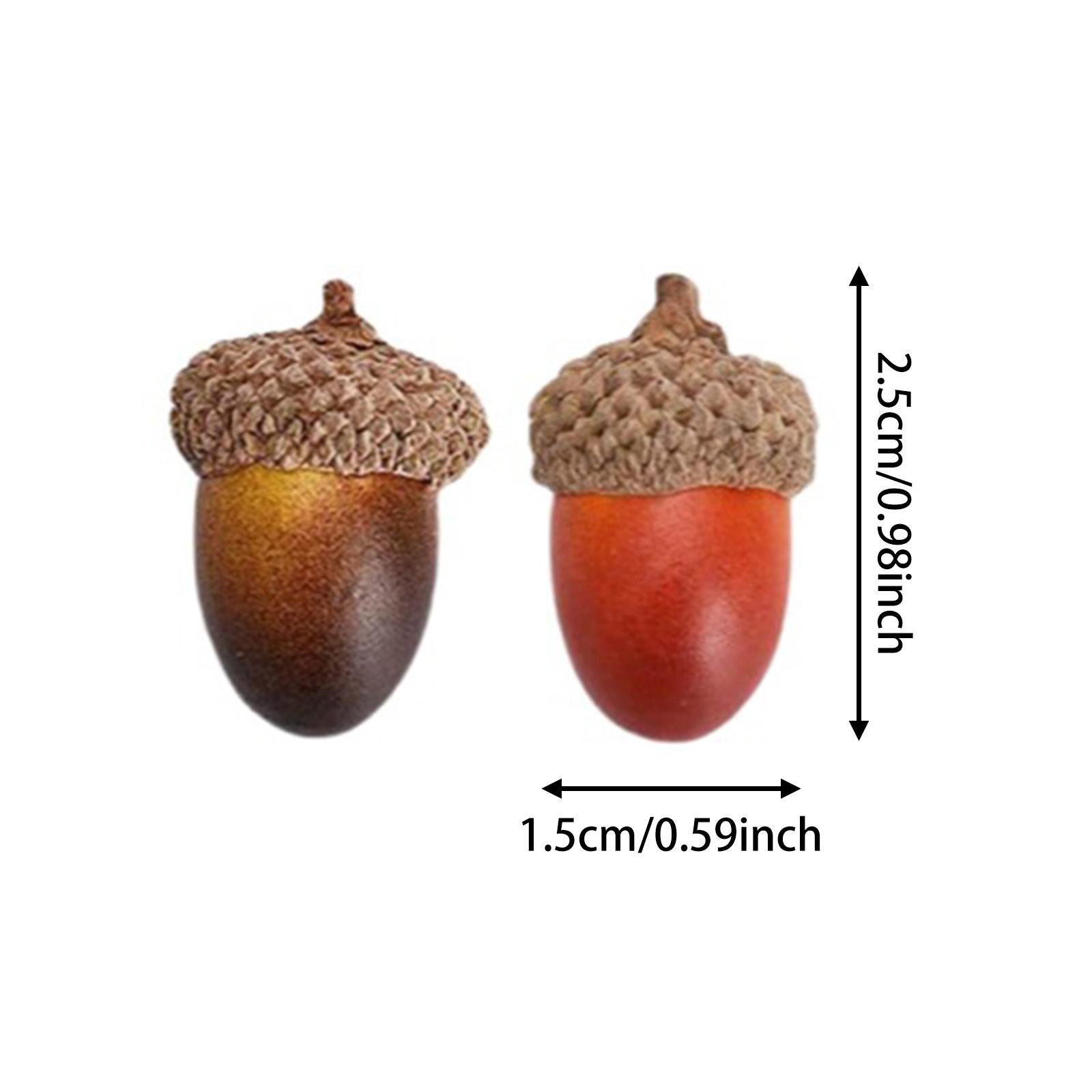 40 Pieces Artificial Acorns Lifelike Mini Nutty for Christmas House Seasonal