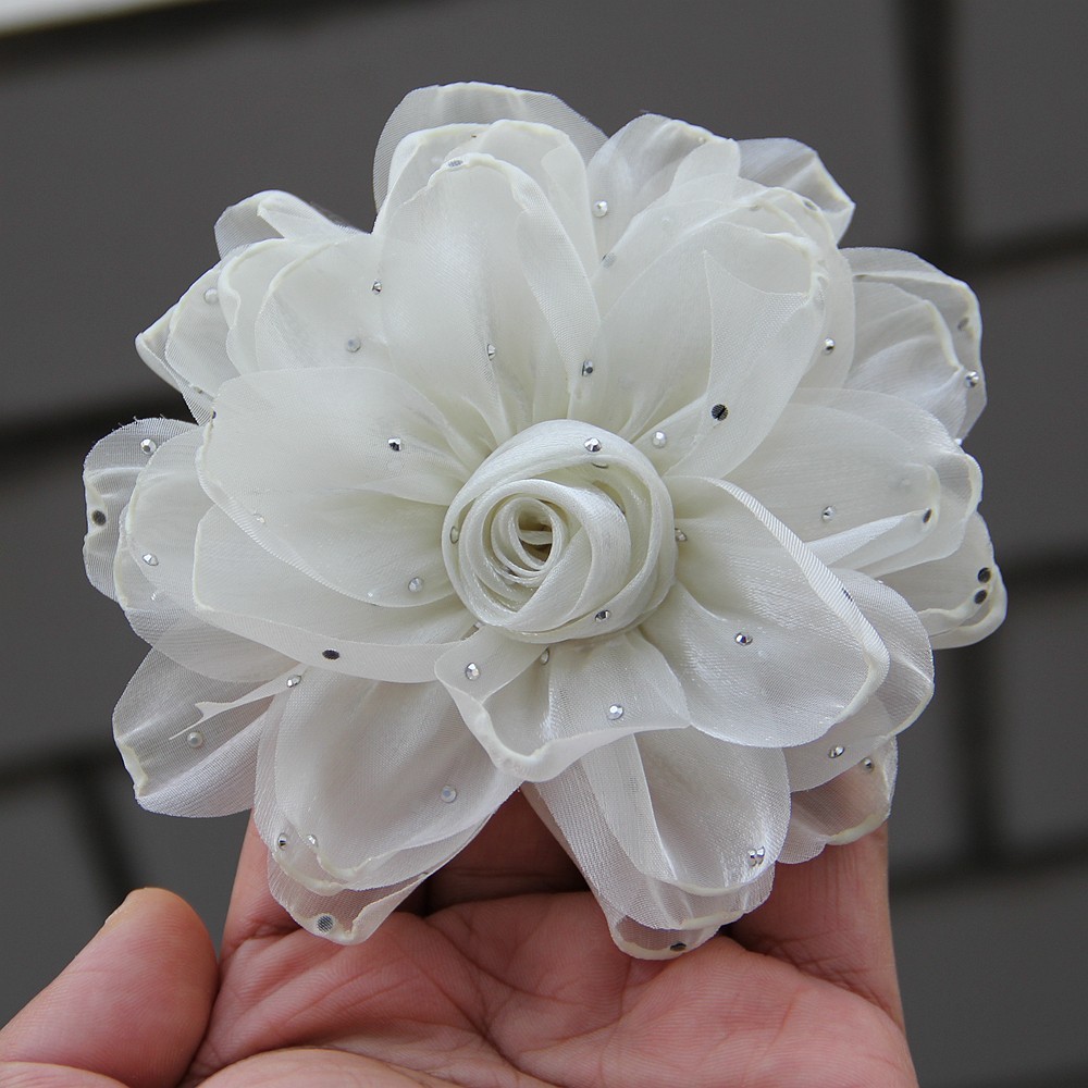 11cm Women’s Fabric Three-dimensional Artificial Flower for Brooch Suit Jacket