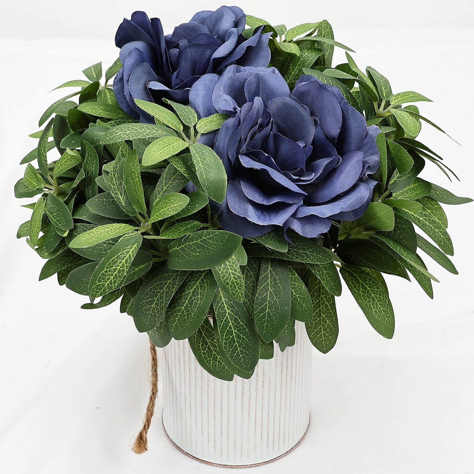 50 PCS Artificial Silk Roses Flower Heads Fake Faux Floral Bulk Navy Blue