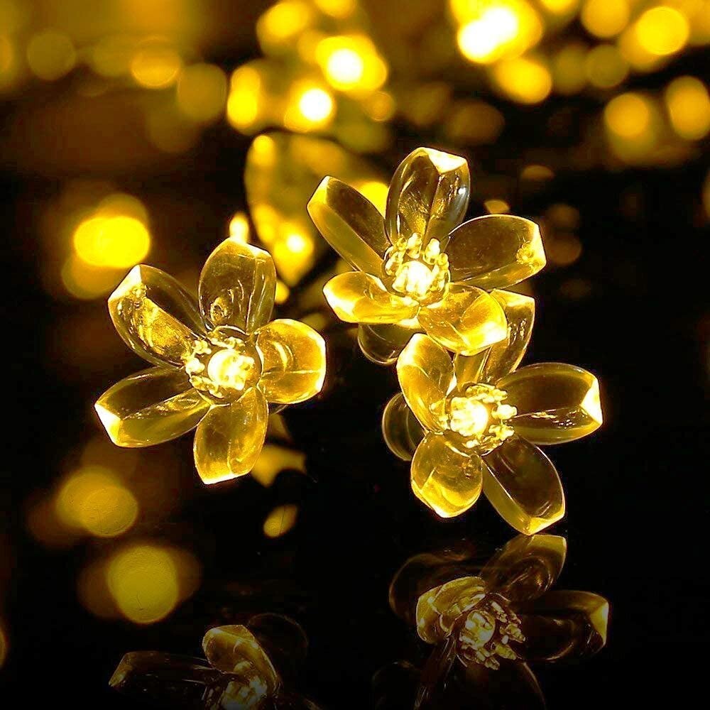 Silicone Flower 16 LED String Fairy Lights Outdoor &Indoor for Home Decoration 1