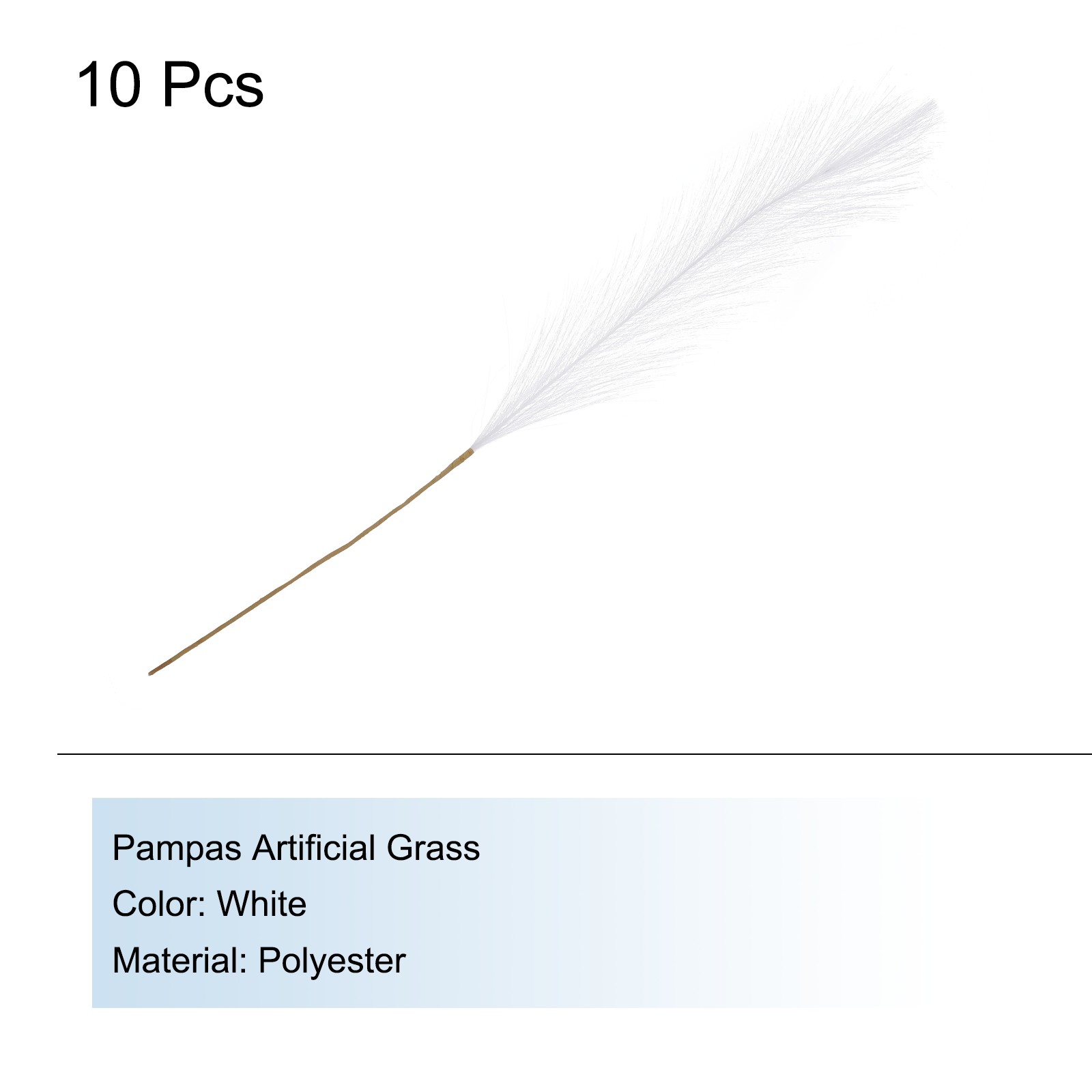 10Pcs Pampas Artificial Grass,21″ Fake Pampas for Wedding Decoration,White