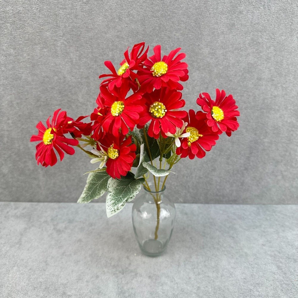 Chrysanthemum Artificial Flowers Set 10 Pieces 36cm Height for Home and Office