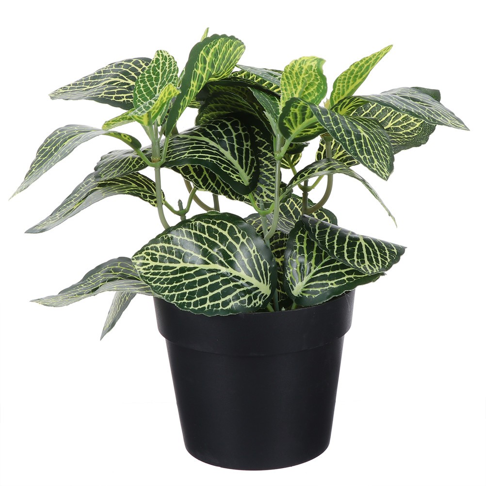 Simulated Rattan Small Potted Plant Realistic Plants Indoor Faux Green Fake