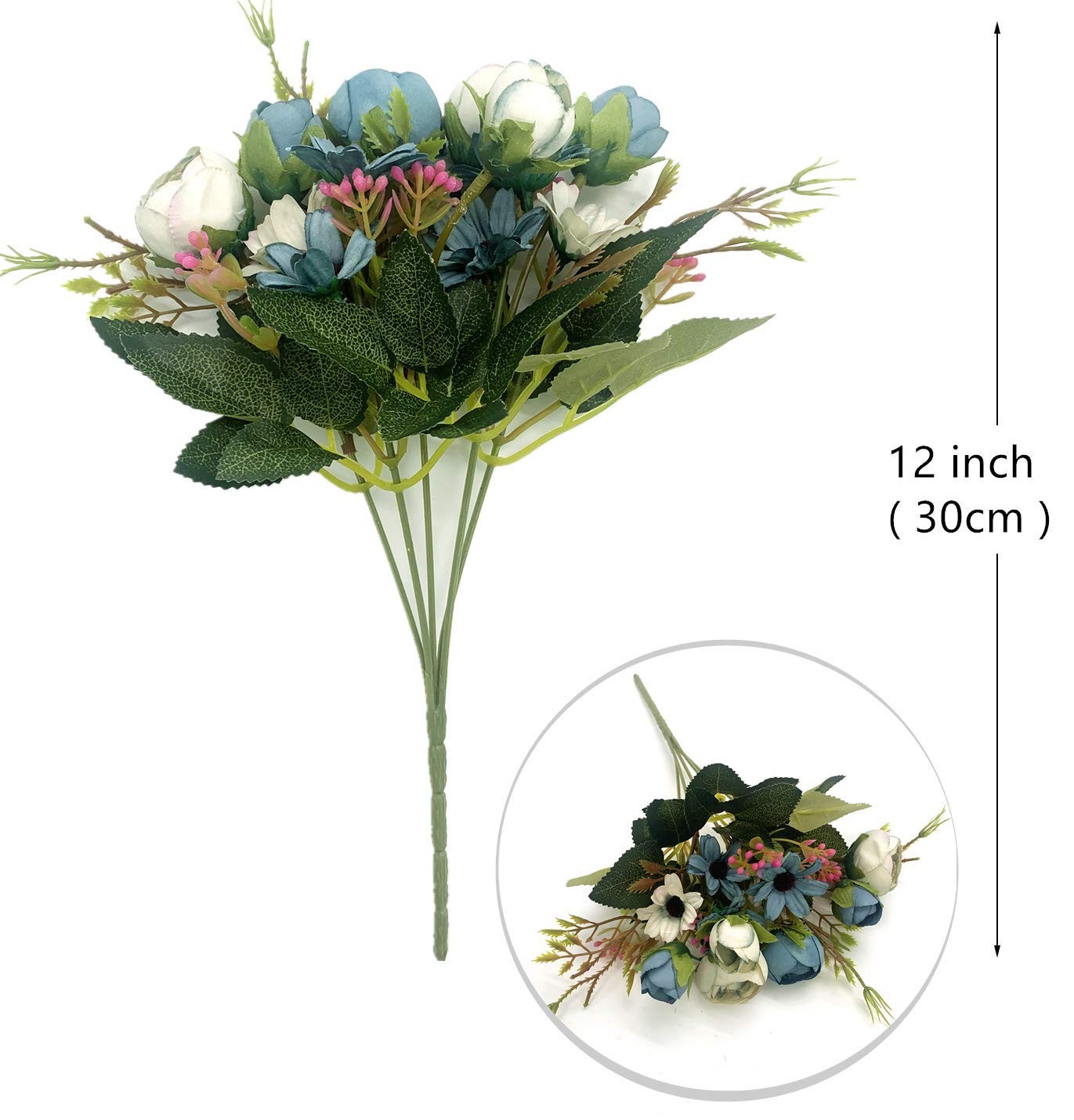 Artificial Flowers for Decoration, Fake Rose Silk Flower Plastic Plants Home …