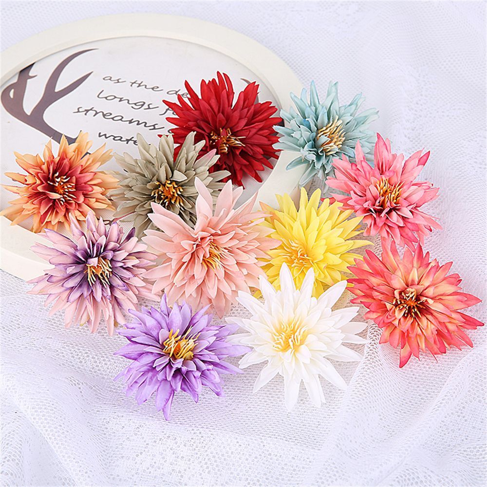 Chrysanthemum Artificial Heads Flowers Wedding Party Decor Silk Flower 10-20pcs