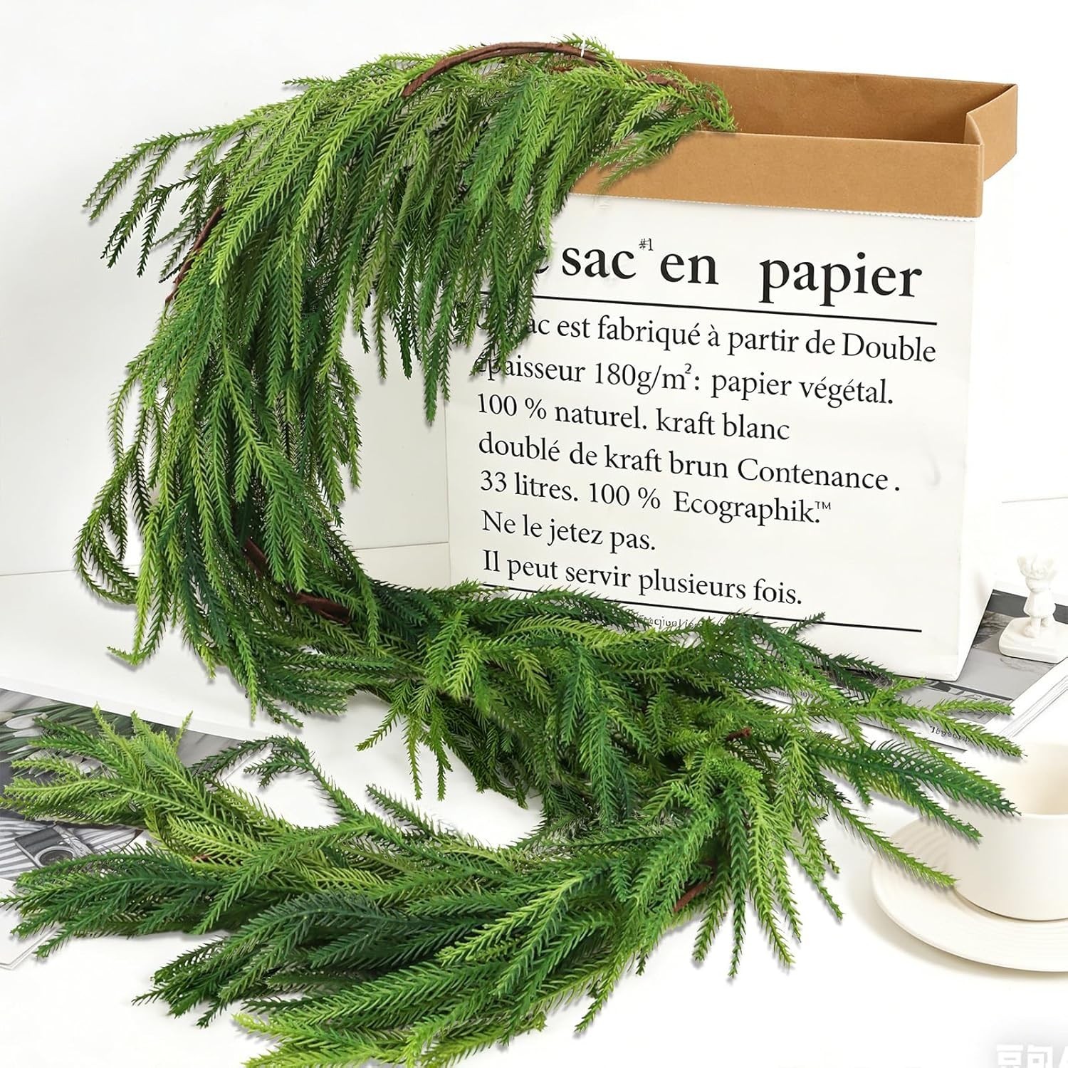 Spring Garland 6Ft Artificial Faux Greenery Garland Valentines Day Garland Baby