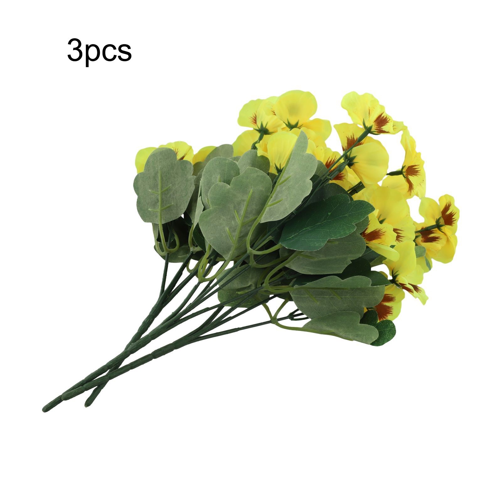 Artificial Pansy Flowers 3pcs for Vibrant For Indoor and Outdoor Decor