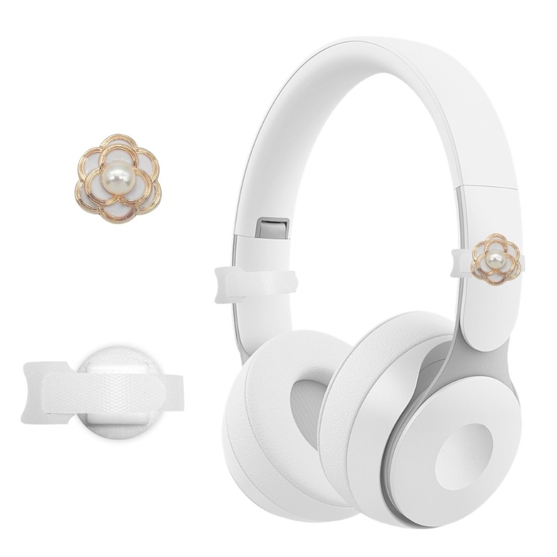 2 Piece Lovely Enameled Floral Headphone Accessory Perfect For Gift Giving